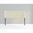 thumbnail image 3 of Naomi Home Jessenia Queen Upholstered Tufted Headboard with Adjustable Heights, Padded Square Design, Wall or Bed Frame Mount , Cream, 3 of 9