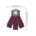 thumbnail image 2 of INSPIRE CHIC Rhinestone Pre-Tied Ribbon Brooch Bow Tie Pin Collar Bow for Women Red One Size, 2 of 4