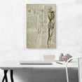 thumbnail image 2 of ARTCANVAS Studies of the Human Body - The Muscles of the Leg Canvas Art Print by Leonardo da Vinci - Size: 26" x 18" (1.50" Deep), 2 of 9