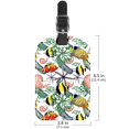 thumbnail image 6 of Square 2Pack PU Leather Watercolor Tropical Fish Cruise Luggage Tag with Privacy Cover and Name ID Tag for Travel Handbags Backpacks Luggage Tags, 6 of 6
