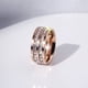 thumbnail image 3 of Anillo de pareja para hombre y mujer, sencillo, con estrellas del cielo, destellos de color, doble fila, anillo de cola, dedo índice, moda, anillo de joyería de moda, 3 of 6