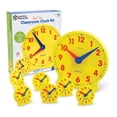 thumbnail image 1 of Learning Resources Classroom Clock Kit - Preschool Must Have, Teaching Time Activity , About Flash Time Cards, Montessori Toys, Math Manipulatives, G, 1 of 8