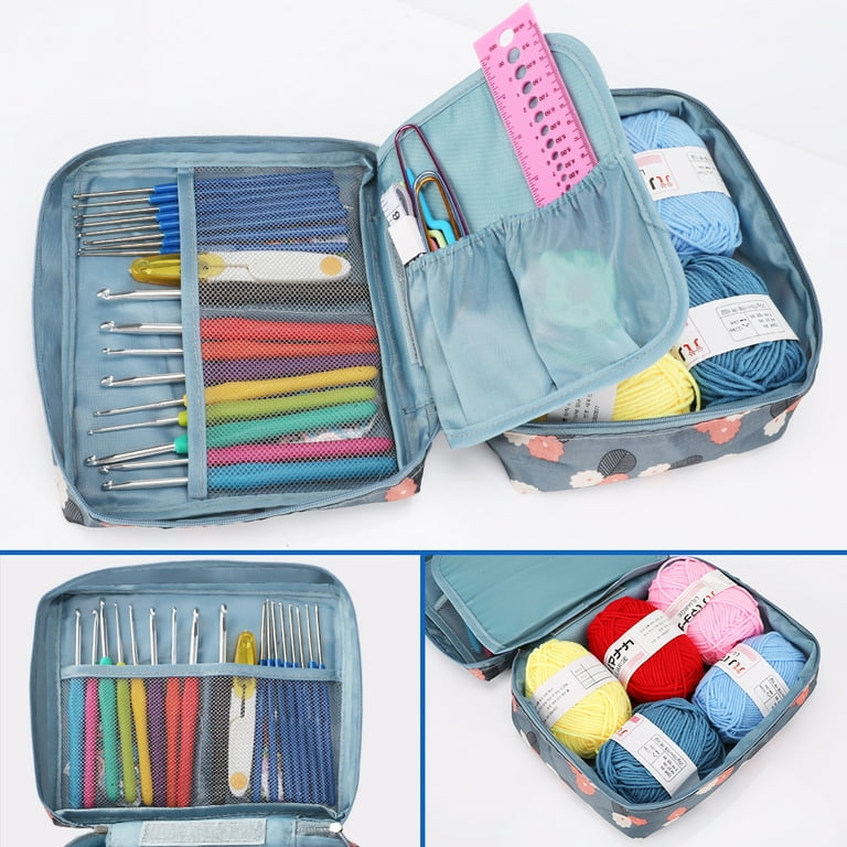 Buy Set of 58Pcs Crochet Kit with Storage Bag Yarn and Knitting Accessories  Set Crochet Hook Set for Beginners - MyDeal
