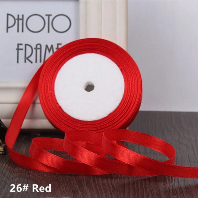 25 yardas/rollo 6mm 10mm 15mm 20mm 25mm 40mm 50mm lazo de cinta satinada de seda hecho a mano para manualidades DIY regalos de navidad suministros para envolver