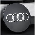thumbnail image 2 of 4 cubiertas para cubo de rueda de coche compatibles con Audi de 60 mm, ABS, de aluminio y ABS, accesorios decorativos para coche., 2 of 5