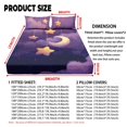 thumbnail image 7 of Jiueut Moon Star Pattern Twin Fitted Sheet Set, Warm Soft Bedroom Sheet Set 2 Pack Washable Pillow Cover Bedding Sheet with Non Slip Band, 7 of 7