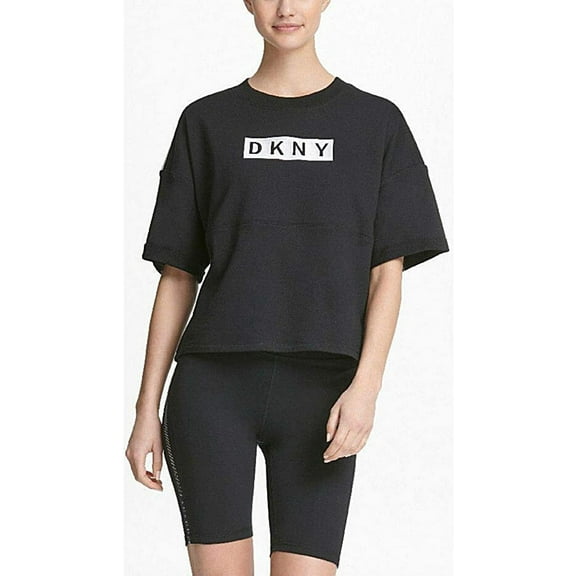 Dkny Womens Relaxed Logo Top Size M