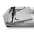thumbnail image 3 of Retro Soft Flannel Fleece Throw Blanket, Hellenic Bowman Silhouette Eros Fantasy Gladiator Old Mediterranean Print, Cozy Plush for Indoor and Outdoor Use, 60" x 80", Black and White, by Ambesonne, 3 of 6