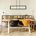 thumbnail image 4 of Golden Lighting Smyth 5-Light Linear Pendant in Gunmetal Bronze with Clear Glass, 4 of 9