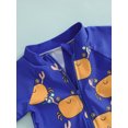 thumbnail image 5 of Qmyliery Toddler Boys Rash Guard Swimsuit Crab Print Short Sleeve Mock Neck Zip Bathing Suit with Swim Cap 3 6 12 18 24 Months 3 Years, 5 of 8