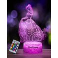 thumbnail image 1 of LuoHeng Princess Night Light for Kids, 3D Night Light, 16 Ribbon Remote Control, Room Decor, Gift for Kids Girls Boys, 1 of 3