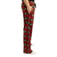 thumbnail image 2 of #followme Microfleece Mens Buffalo Plaid Pajama Pants with Pockets (Multi Xmas Plaid, Medium), 2 of 3