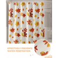 thumbnail image 6 of Fall Shower Curtain Autumn Maple Leaves Bathroom Curtains with Hooks, Waterproof Fabric Orange Fallen Leaf Linen Thanksgiving Bath Shower Curtains Set for Bathroom Bathtubs Decor 72x84 Inch, 6 of 7
