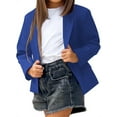 thumbnail image 2 of Long Sleeve Solid Color Kids One Button Casual Blazer Girls Children Coat, 2 of 2