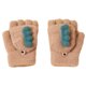 thumbnail image 1 of Guantes convertibles con parte superior abatible para niños, con estampado de frijoles de azúcar, cálidos guantes de punto sin dedos para niños y niñas de 6 a 12 años, 1 of 5