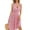 Pink, variant on Women's Printed Halter Neck Dress with Slight Stretch 100% Polyester Fabric Lightweight Flowy Summer Look For Vacation