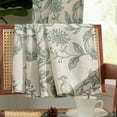 thumbnail image 4 of CURTAINKING Linen Curtains Floral Curtains for Living Room 63 Inch Long Dark Green French Curtains Back Tab Light Filtering Toile Print Farmhouse Bedroom Curtains Window Curtain Set 2 Panels, 4 of 9