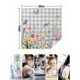 thumbnail image 4 of Wildflowers Cloth Napkins Set of 8 Reusable Dinner Napkins, Spring Watercolor Tulip Floral Leaf Grey Plaid Cocktail Napkin Washable Table Napkins for Wedding/Holiday Party/Baby Shower 20"x20", 4 of 7