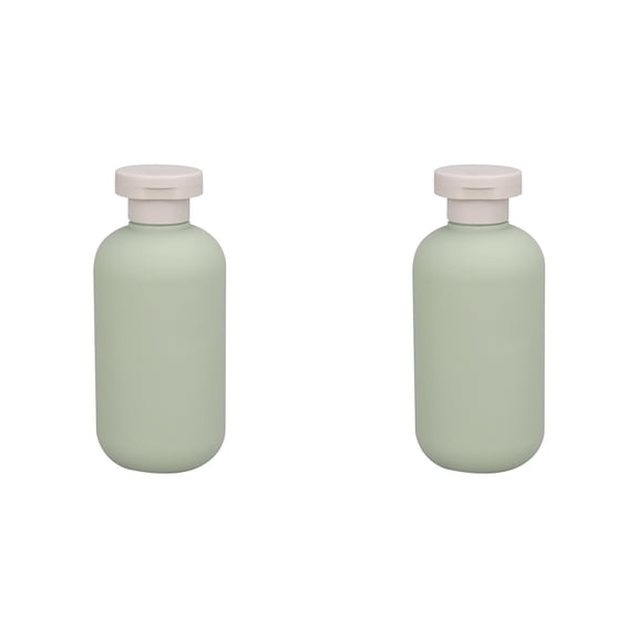 Travel Bottle with Flip Cap, Plastic Small Travel Shampoo Bottle, Leak Proof Squeeze Bottle, Refillable Travel Container for Creams, Lotion, Foundation, Shampoo, Conditioner, 2 Pcs, 5.04x2.28"