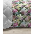thumbnail image 3 of Floral Down Alternative Comforter, Vibrant Little Blossoms Flourishing Garden Feminine Flora Graphic Art, Microfiber Quilt for All Season, 5 Sizes, Night Blue Ivory, by Ambesonne, 3 of 3