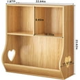 thumbnail image 2 of CRXX Baby Toddler Bookshelf and Storage Organizer, Kids Cabinet and Bookcase, Wooden 3 Cubby Children Book Shelf for Playroom, Bedroom, Nursery, School 23.62'' H-2 Tier-Small-Natural, 2 of 7