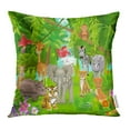 thumbnail image 1 of BSDHOME Colorful Cartoon Jungle Animals Forest Tiger Amazon Monkey Pillow Case 16x16 Inches Pillowcase, 1 of 1