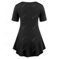 thumbnail image 2 of Camiseta de Oscilación de Talla Extra con Tiras Cruzadas Rosegal  Camisetas tallas grandes, 2 of 5