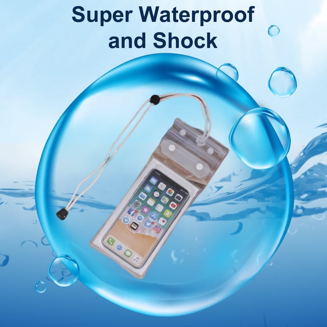LJNYFDC Mobile Phone Bag Waterproof Phone Pouch Transparent with Good Sealing Airbags Touch Screen Compatible for Swimming Rafting and Water Sports