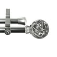 thumbnail image 3 of 66" to 120" Adjustable 3/4" Dia Double Curtain Rod in Satin Nickel with Matthias Finials,(4788-665), 3 of 3