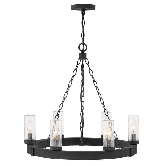 29206BK-LV Hinkley Lighting Sawyer - 3.5W 6 LED Outdoor Medium Chandelier-23.25 Inch Tall and 24 Inch Wide