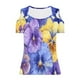 thumbnail image 5 of Fiudx Liquidación de Ahorros de Verano Camiseta Sexy de Verano para Mujer, Blusa con Hombros Descubiertos, Cuello En V, Manga Corta, Camisetas Sólidas, 5 of 5