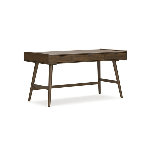Signature Design by Ashley Lyncott 60" Mid-Century Home Office Desk, Brown