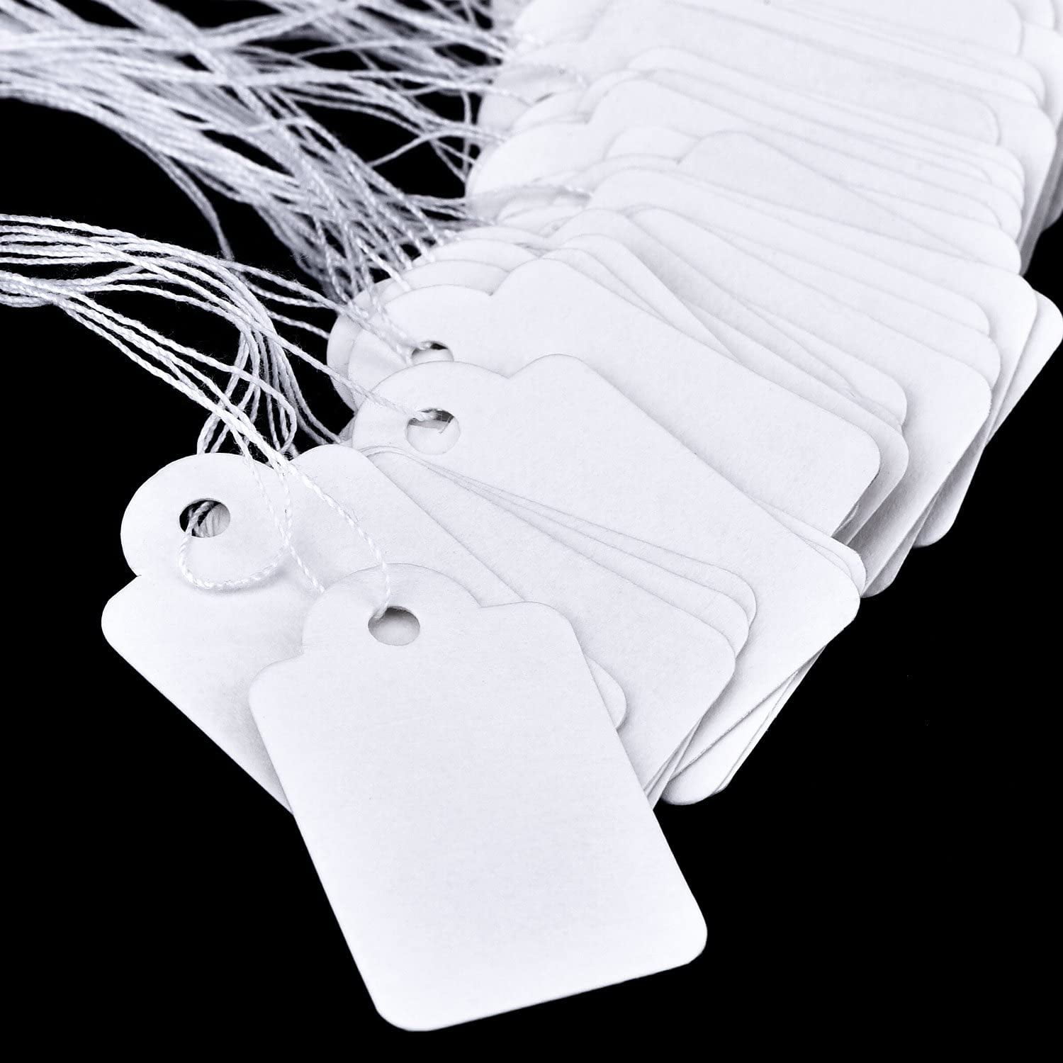 Small Tag Hang Tags Price Tags White Small Tags With String Blank Paper Hanging ...