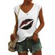 thumbnail image 2 of Camisetas sin mangas con cuello en V de verano para mujer Camisetas de manga corta con estampado retro OAVQHLG3B Store  lin121212, 2 of 4