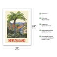 thumbnail image 2 of New Zealand - Tree Fern - Vintage Travel Poster by Marcus King c.1950 - Bamboo Fine Art 290gsm Paper Print (Unframed) 18x24in, 2 of 4
