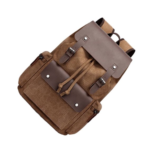 Minnieouse impermeable de lona para hombre con correas cómodas y grande para hombre de amplia aplicación Mochilas café