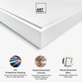 thumbnail image 4 of Textile Nature Indigo and Beige Pair Canvas Print Abstract Wall Art Set by Art Remedy, White Frame, 12 x 12, 4 of 6