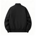 thumbnail image 4 of TOMVIGX Mens Lightweight Bomber Jacket Full Zip Baseball Collar Raglan Sleeve Flight Coat Casual Autumn Winter Outerwear Black 2XL, 4 of 4