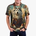 thumbnail image 1 of Fotbe Forest Maple Leaf Husky Camiseta Polo de Golf para Hombre con Estampado – Camisa Deportiva Transpirable con Cuello Abotonado-Large, 1 of 6