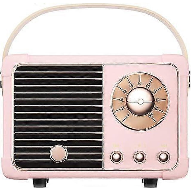 Retro Bluetooth Speaker, Wireless Vintage Small Speaker with Stereo Sound,Hands-free Call,400mA Battery,TF Card,Aux Line, Water-Proof For iOS Android