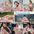 thumbnail image 5 of Red Spring Floral Cooling Blanket, Lightweight Breathable Summer Throw Blanket with Double Sided Cold Effect, Summer Botanical Farmhouse Picnic Beach Blankets Bed Sheet for Hot Sleepers 40"x60", 5 of 8