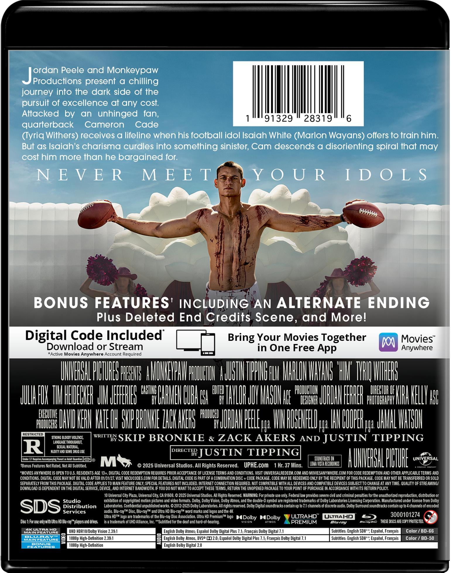 HIM (2025) (Collector's Edition) (4K Ultra HD + Blu-ray + Digital