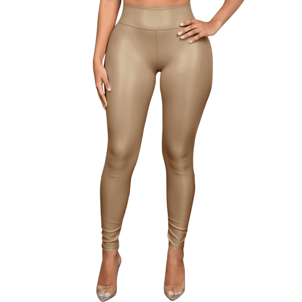 Leggins Unitalla Moda Elegante Casual Mujer Leginsn Cuero Vinipiel