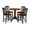 Black, variant on East West Furniture Eden 5-piece Wood Dining Set in Black and Cherry