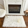 thumbnail image 5 of YJ.GWL Fluffy Faux Sheepskin Plush Area Rug Soft Fuzzy Rugs Floor Carpet for Bedroom Living Room,2'x 3',White, 5 of 6