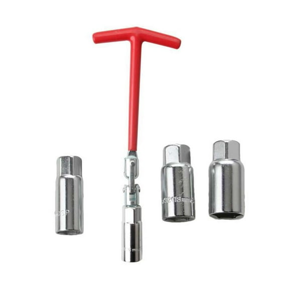 KRONDO Spark Plug Socket Wrench Set, Universal 16mm (5/8") & 21mm (13/16") Spark Plug Remover and Installer Tool with T-Handle for Car Motorcycle