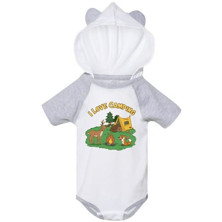 

Inktastic I Love Camping Animals Gift Baby Boy or Baby Girl Bodysuit