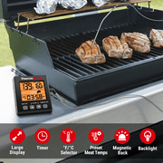 ThermoPro TP16SW Digital Meat Thermometer for Cooking and Grilling, BBQ Food Thermometer with Backlight and Kitchen Timer, Grill Temperature Probe Thermometer for Smoker, Barbecue, Oven, Cookware