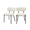 White-2pcs, variant on Melocadol Dining Chairs Set of 2, Boucle Upholstered Seats with Curved Back, Contemporary Scandinavian Style, for Dining Room, Kitchen, White