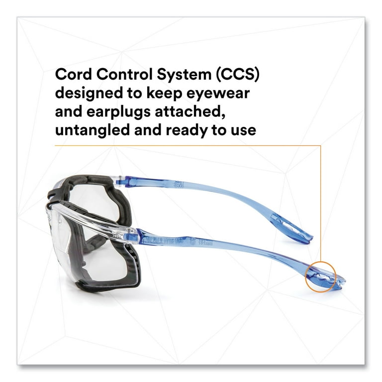 CCS Protective Eyewear with Foam Gasket, Blue Plastic Frame, Clear Polycarbonate Lens CCS Protective Eyewear with Foam Gasket, Blue Plastic Frame, Clear Polycarbonate Lens